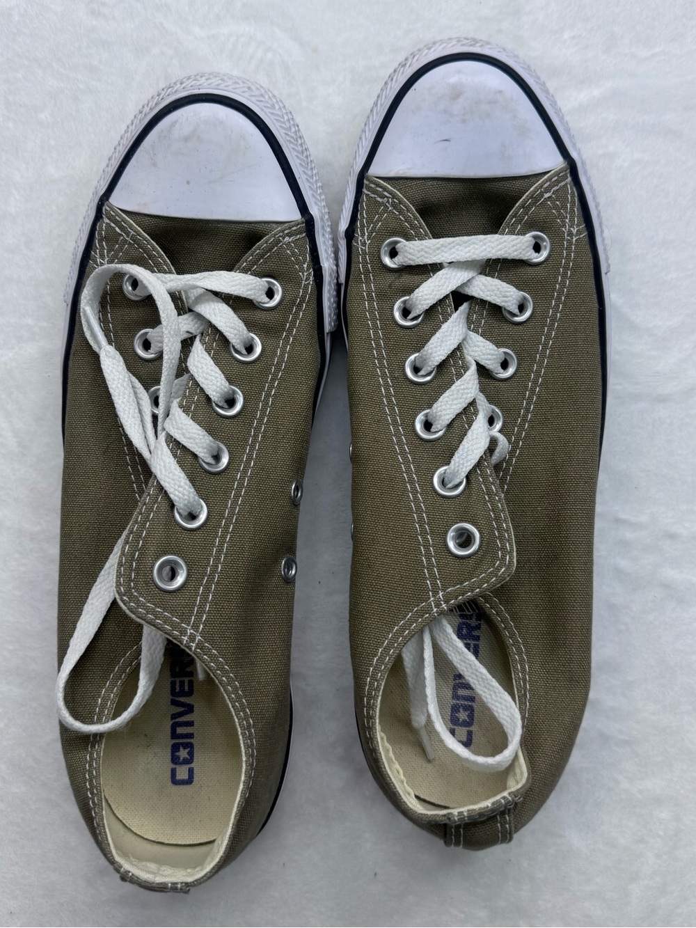 Converse Chuck Taylor All Star Low Olive Green Canvas Sneakers Men’s 7 - Picture 3 of 9
